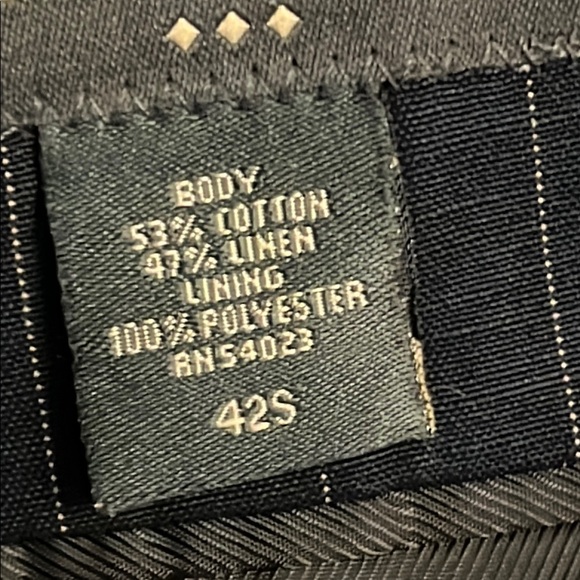 Classic Black Pinstripe Men's Blazer by Banana Republic - Picture 3 of 7